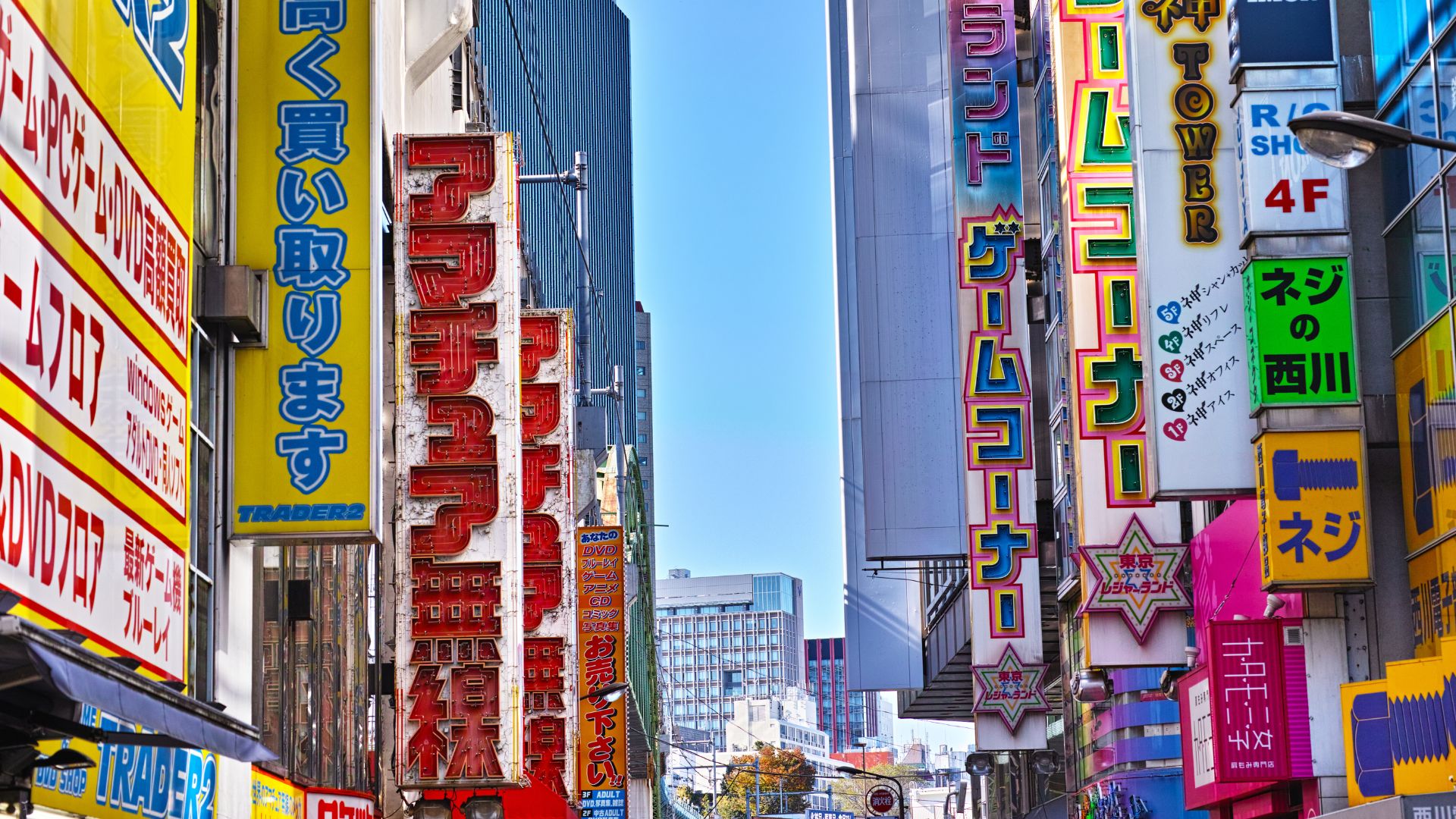 Le insegne di Akihabara